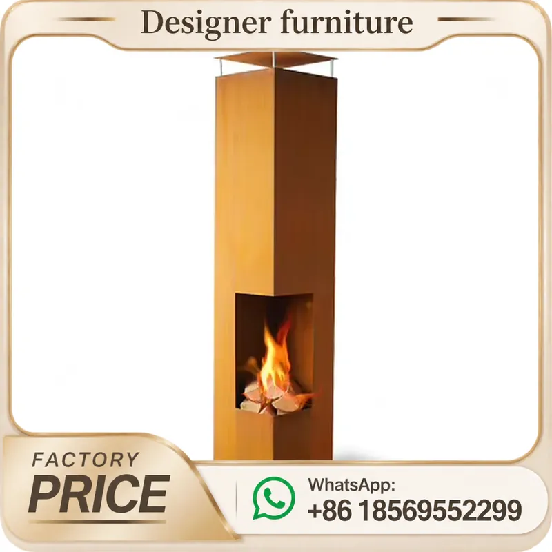 Outdoor Furniture Metal - Stufa a Pellet Portatile con Canna