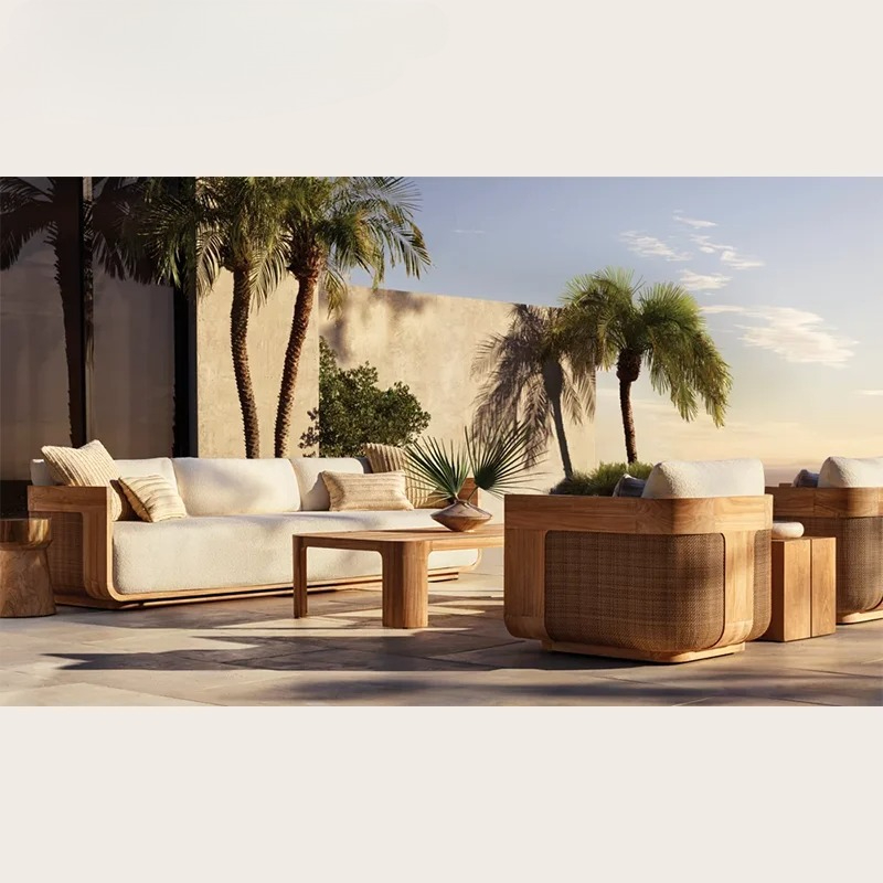 Outdoor Furniture Luxury - Set di divani in teak per