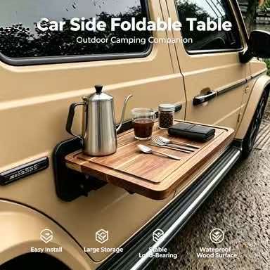 Outdoor Furniture Wood - Tavolo Pieghevole in Legno a Montaggio