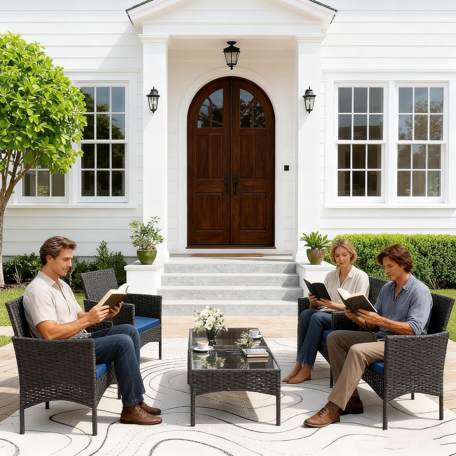 Set di Mobili da Patio in 8 Pe - Outdoor Furniture Metal Chairs recensione e prezzo
