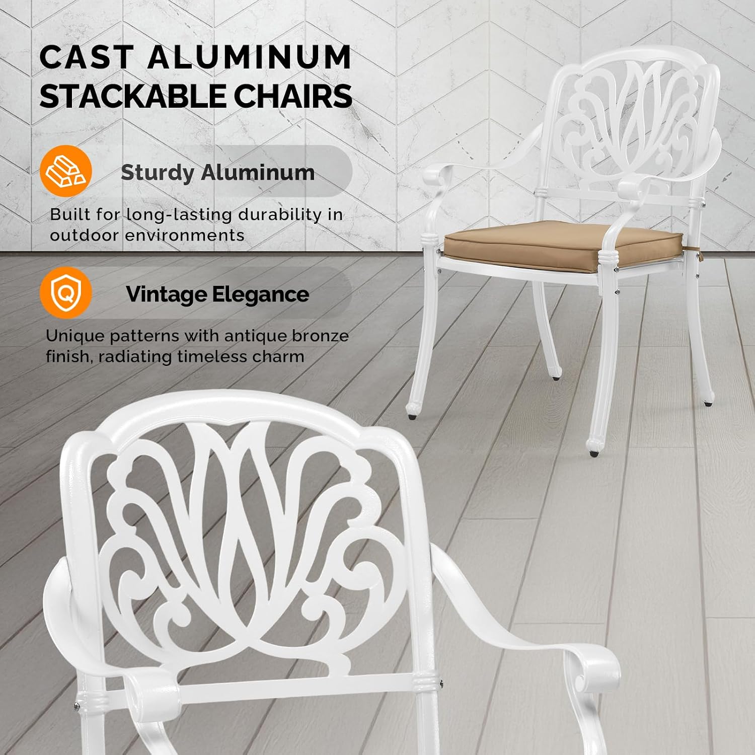 Set di sedie da pranzo per pat - Outdoor Furniture Metal Chairs recensione e prezzo