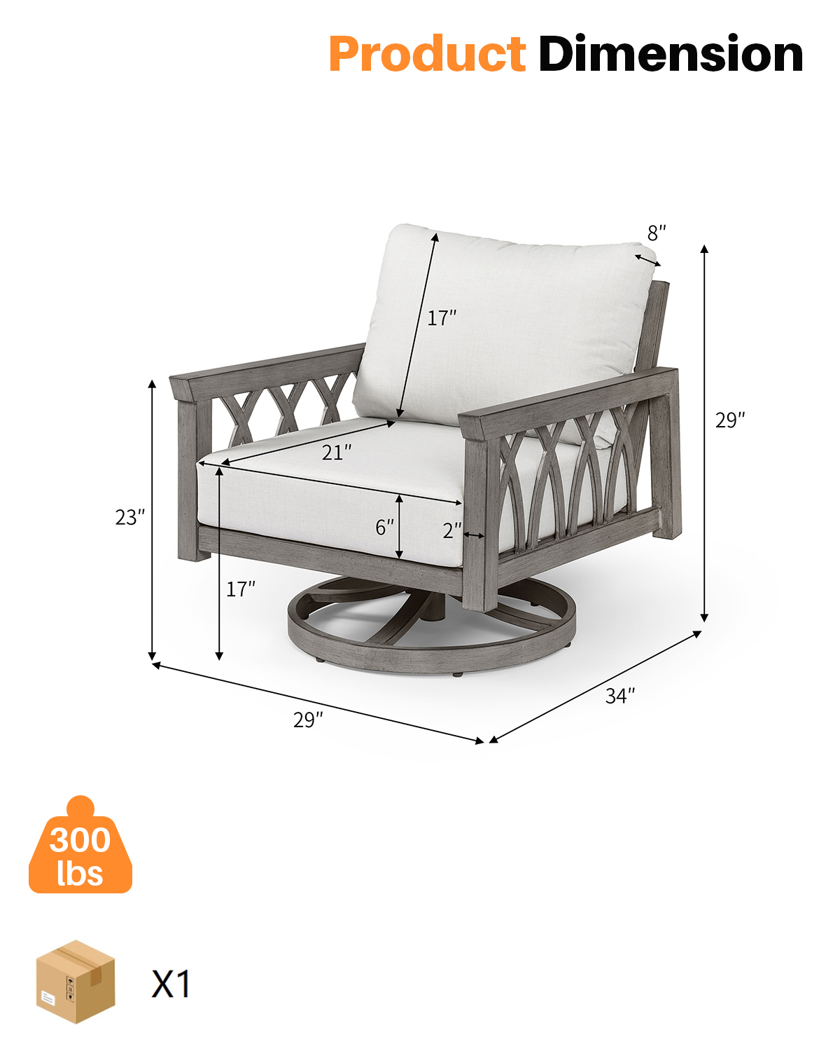 Poltrona girevole in alluminio - Outdoor Furniture Metal Chairs recensione e prezzo