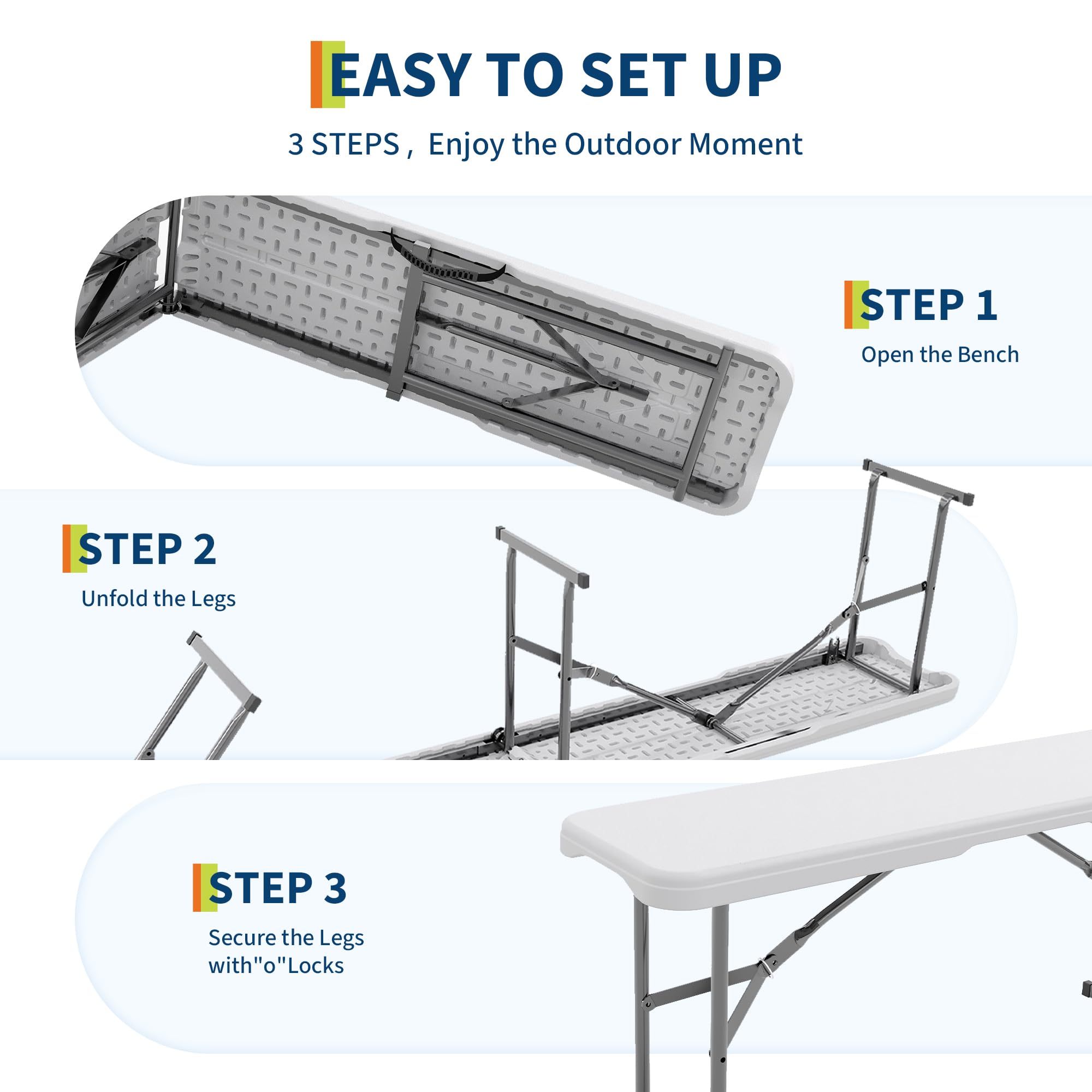 Set di 2 panche pieghevoli da  - Outdoor Furniture Diy recensione e prezzo